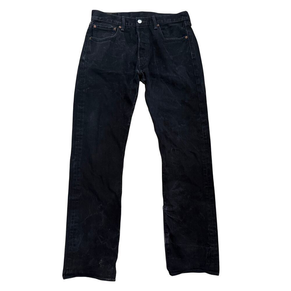 Vintage Levis 501 Black Faded Jeans Men 32/34 Straight Leg Streetwear Grunge Y2k